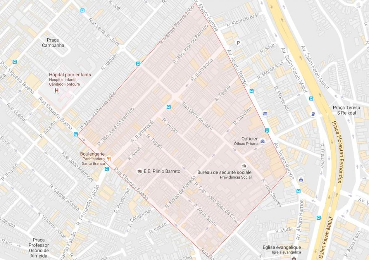 Карта Агуа Раса Сао Пауло