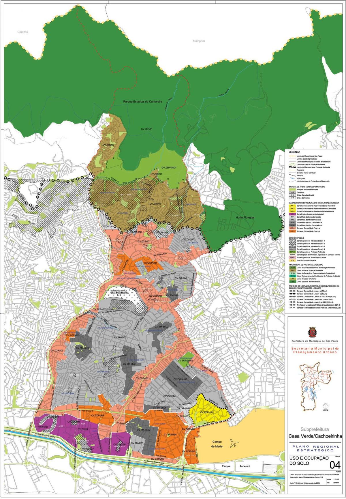 Карта на Casa Verde, Сан Пауло - прихващане на земята