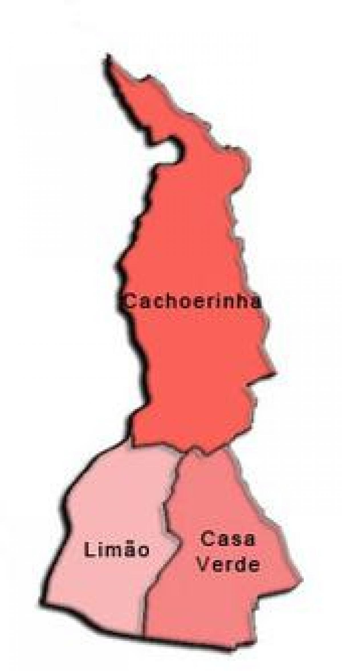 Карта на Каса на под-префектура Верде