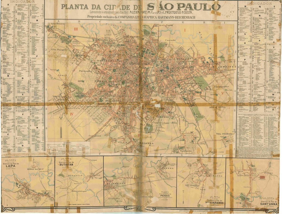 Карта бивш Сао Пауло - 1913