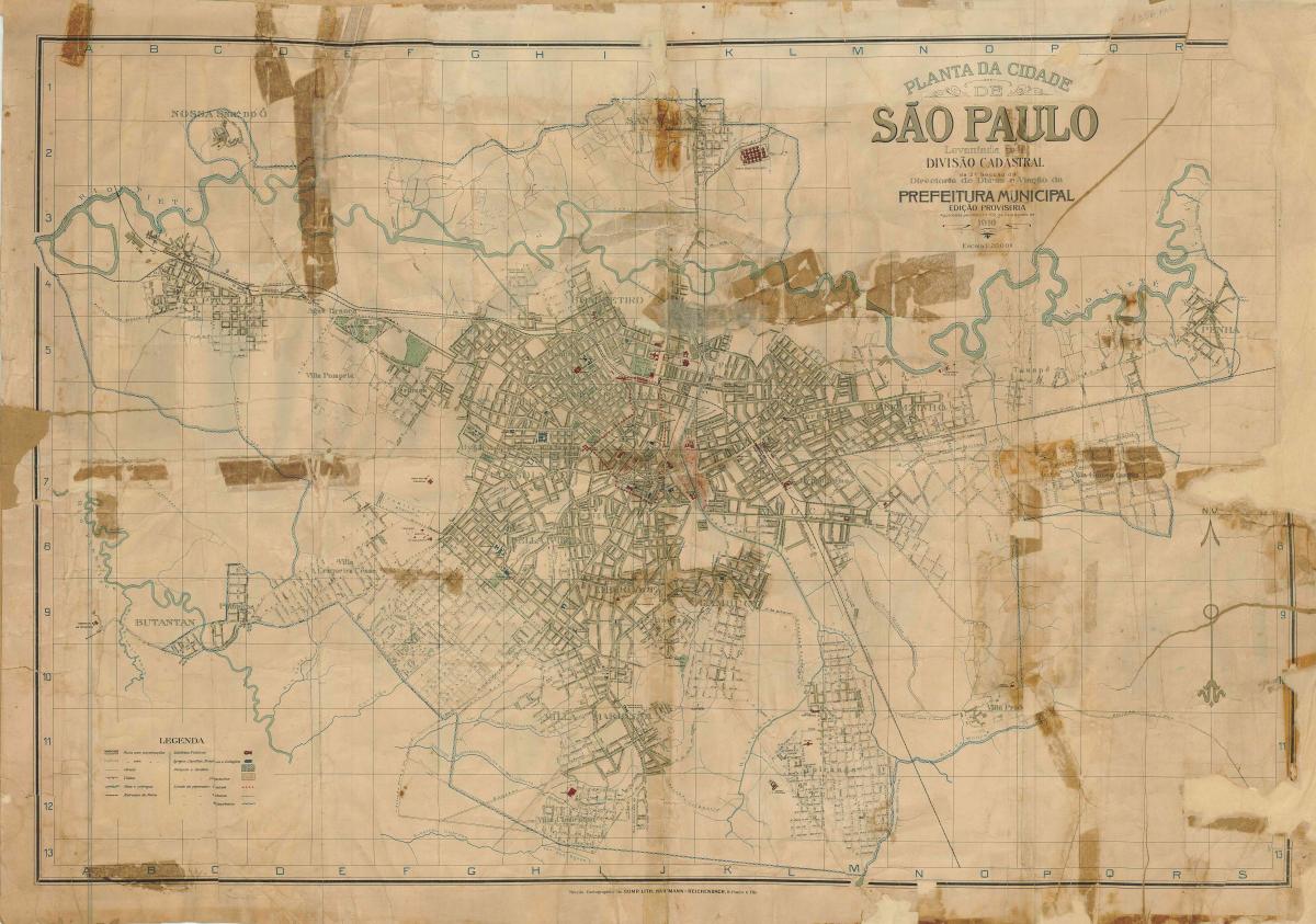 Карта бивш Сао Пауло - 1916