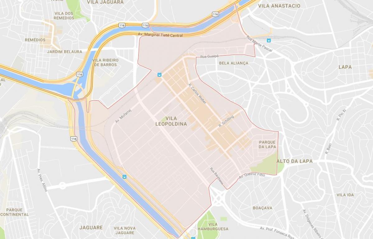Карта На Сан Пауло Вила Леопольдина