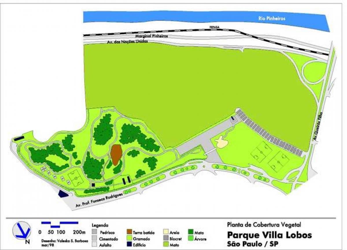 Карта на парка на Вила-лобос