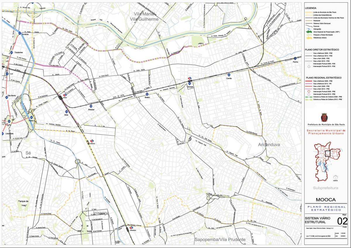 Карта на гарата Сао Пауло - пътища