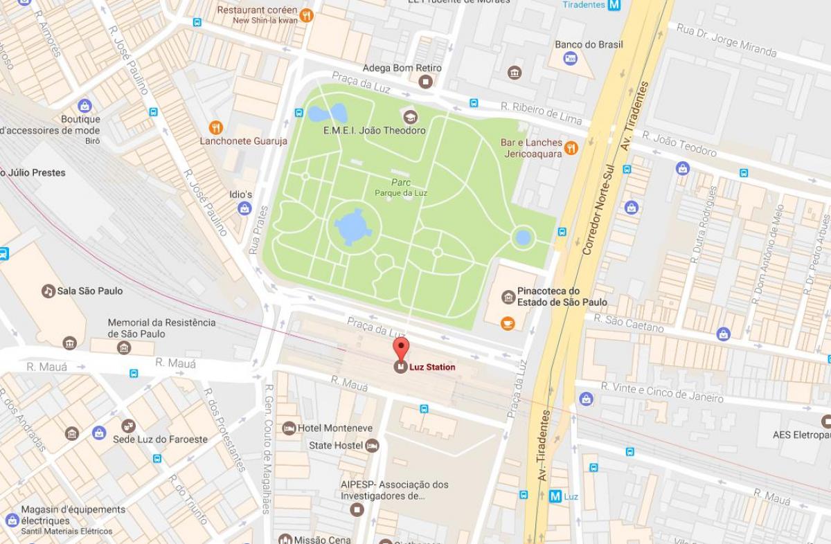 Карта на жп гара ла Луз-Сао Пауло