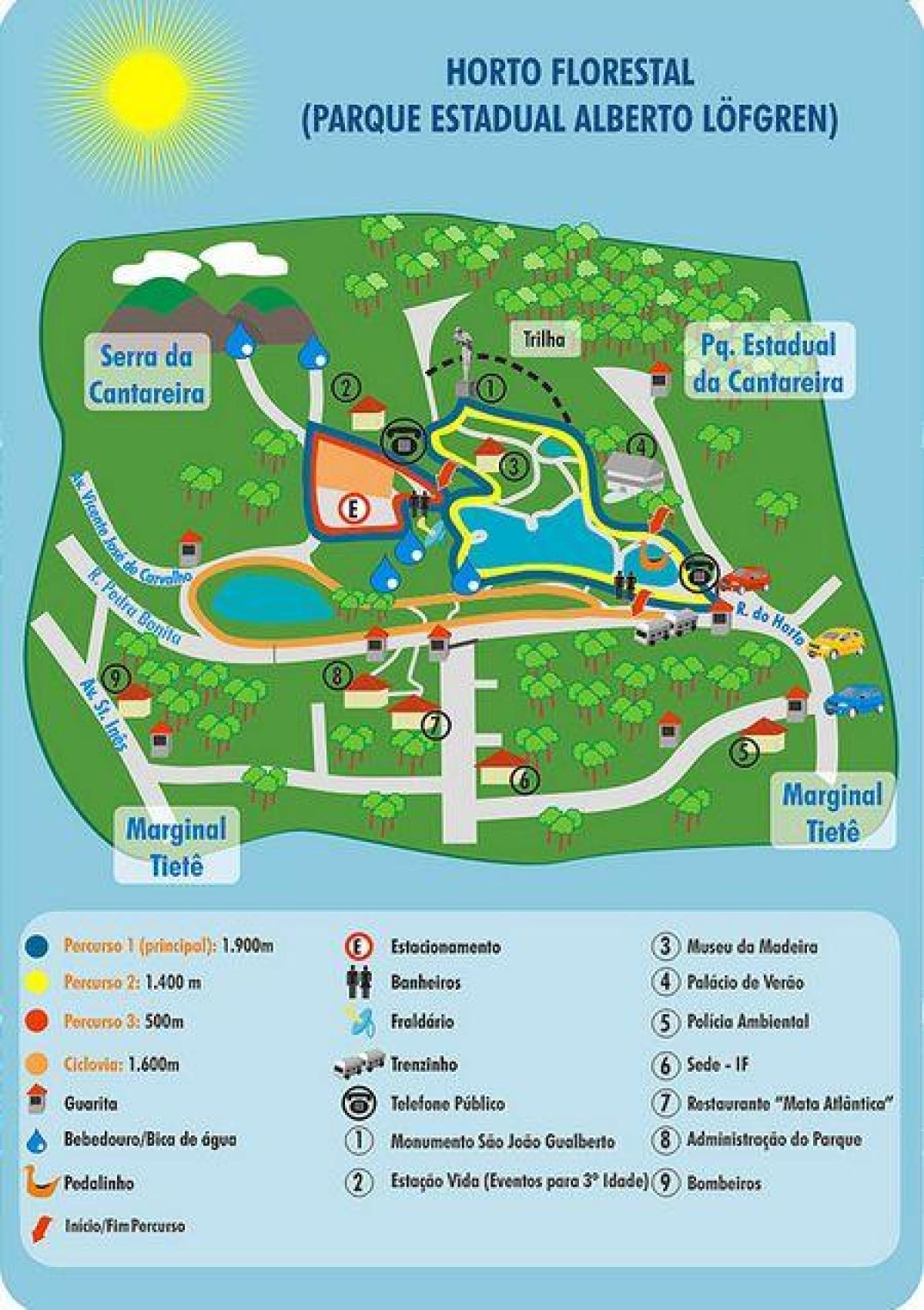 Карта-каза парк Алберто - цветна градина