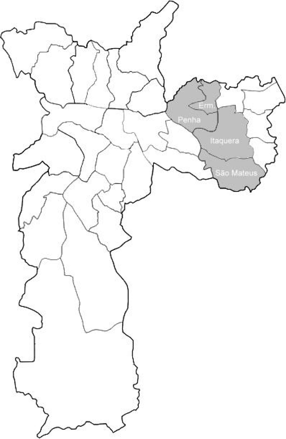 Карта зона Тимор 1 Сао Пауло