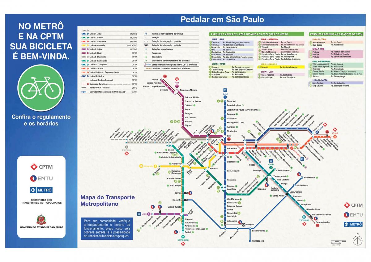 Карта ръководство за Колоездене-Сао Пауло