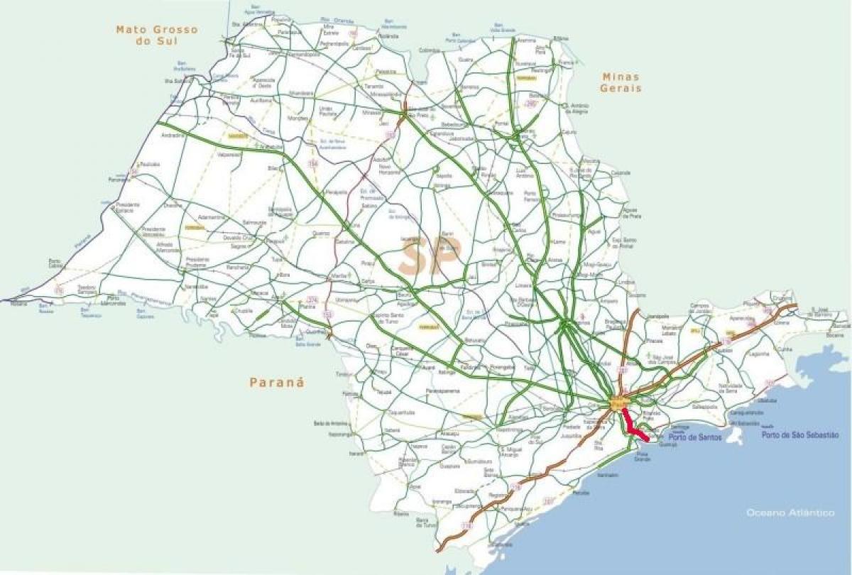 Карта на магистрала Аншиета - СП 150