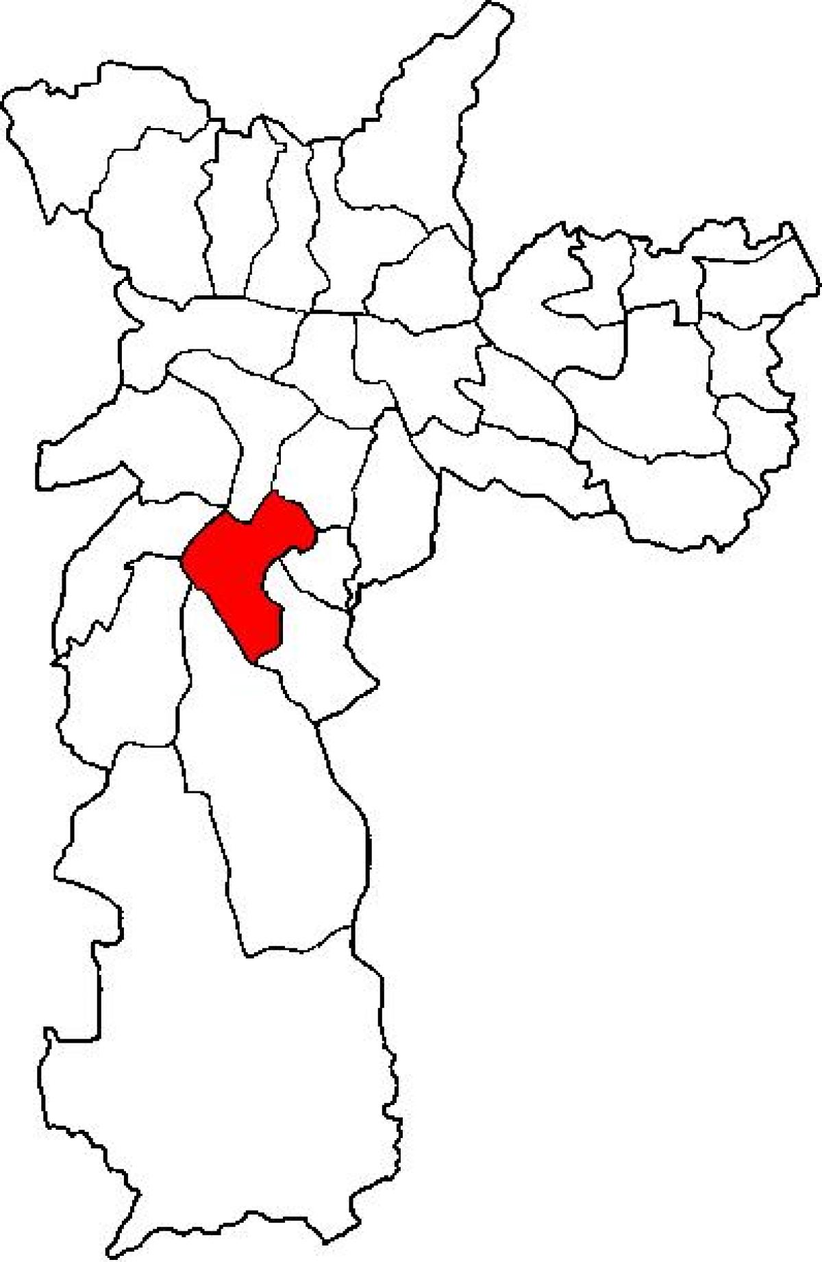 Карта Санто под-префектури Amaro Сао Пауло