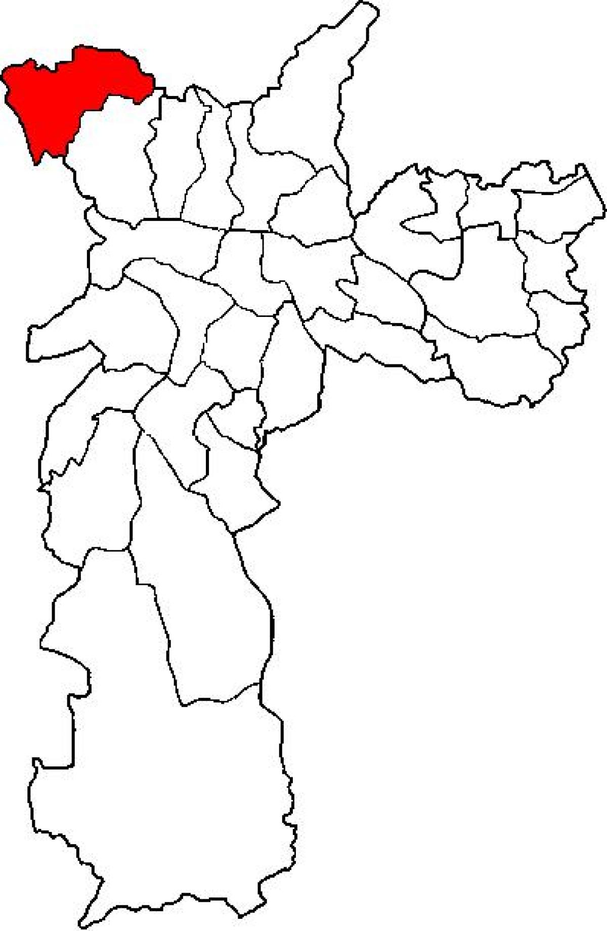 Карта на под-префектури Перус Сао Пауло