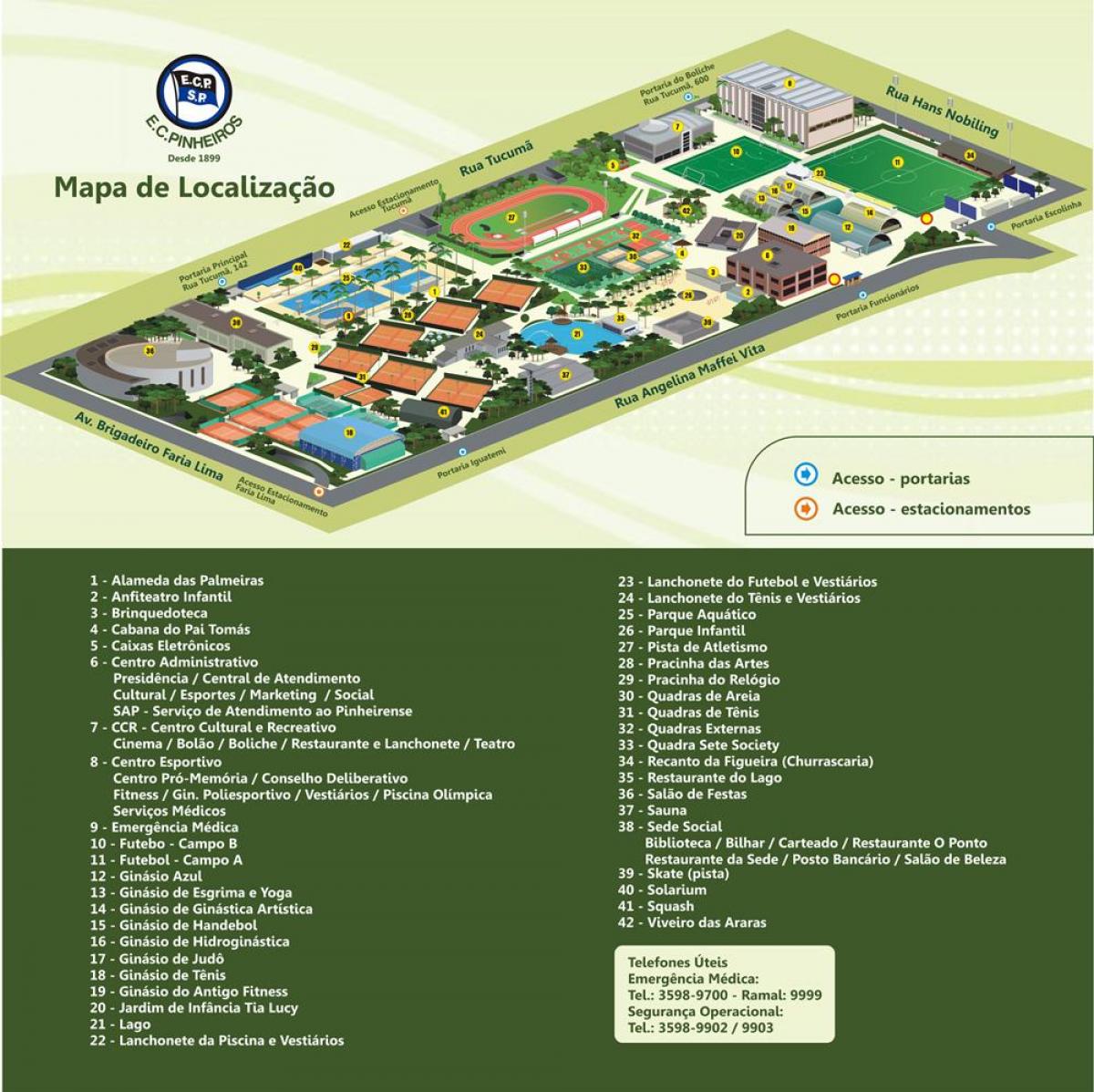 Карта на сайта esporte clube в Пиньейросе