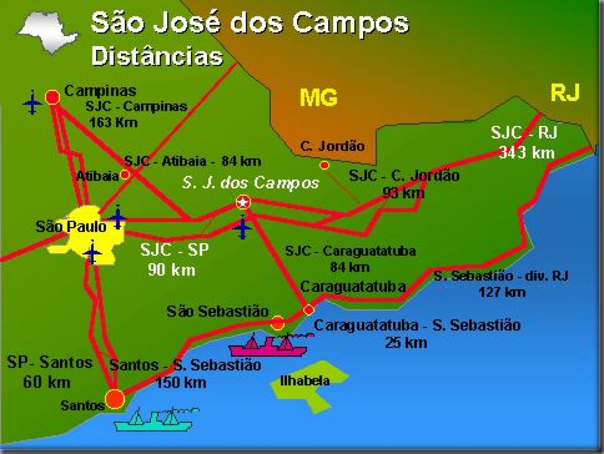 Карта на летище Сан Хосе-dos-училищен