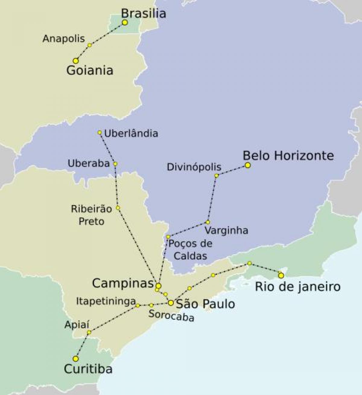 Карта на Сан Пауло TAV