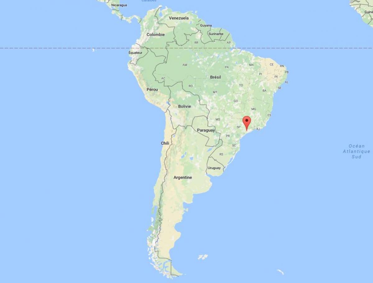 Карта на Сан Пауло в Южна Америка