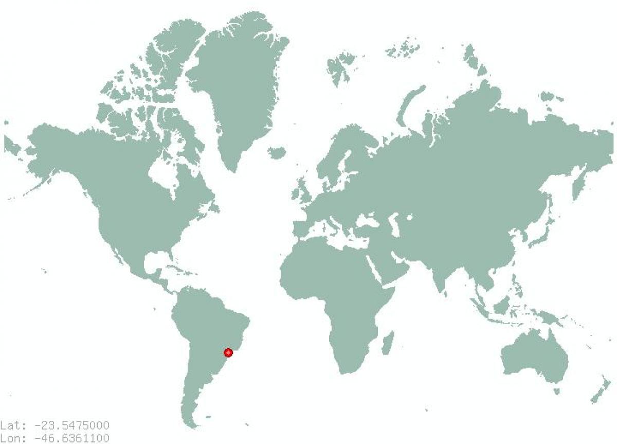 Карта на Сан Пауло в света