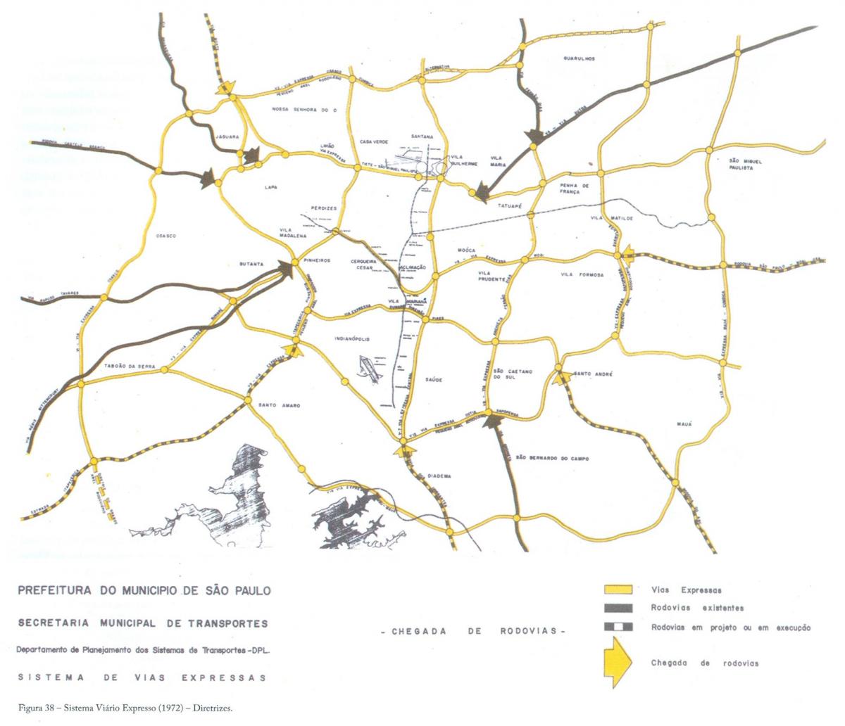 Карта на Сан Пауло експрес ленти