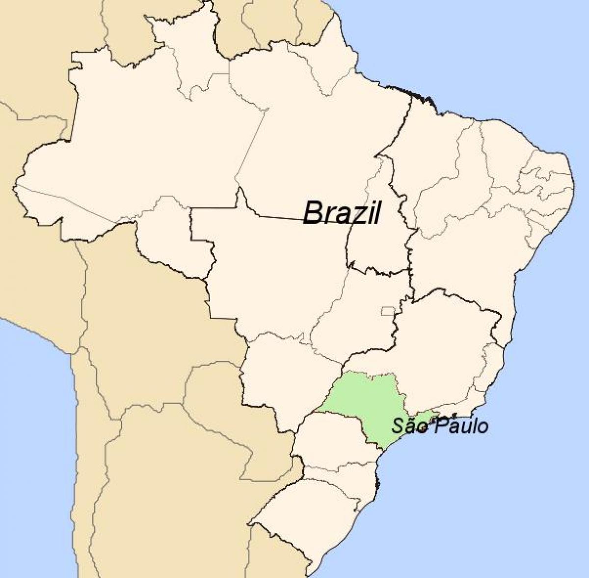 Карта на Сан Пауло в Бразилия