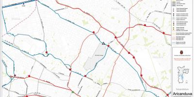 Карта на Център-Вила Формоза-Сао Паоло - обществен транспорт