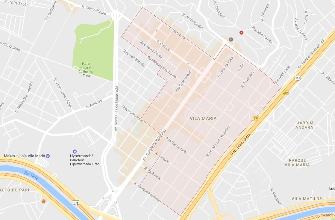 Карта На Вила Мария-Сао Пауло