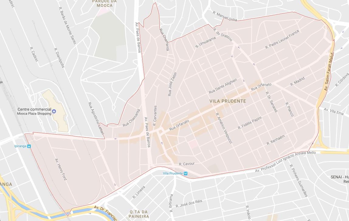 Карта На Сан Пауло-Вила-Пруденти