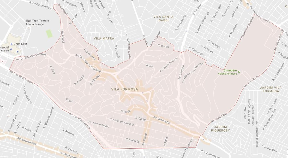 Карта На Вила Формоза-Сао Пауло