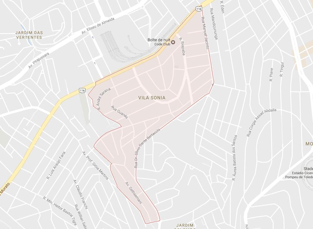 Карта На Сан Пауло Вила Sônia