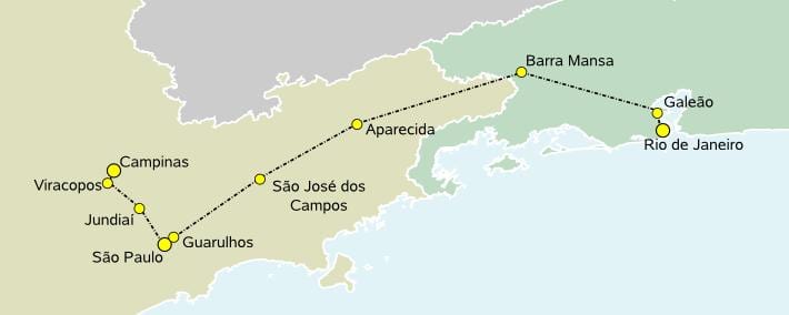 Карта tgv Сао Пауло