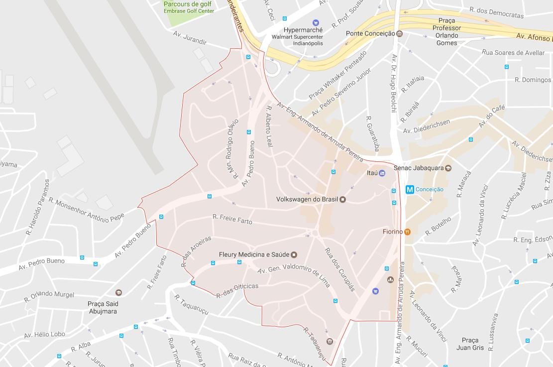 Карта На Сан Пауло Жабакуара