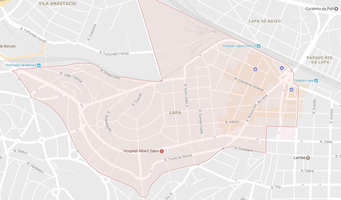 Карта-Лапа-Сао Пауло