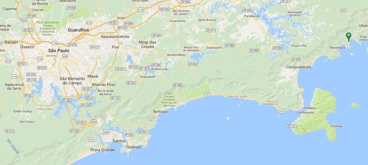 Карта на плаж Вермелья-ДУ-Сул
