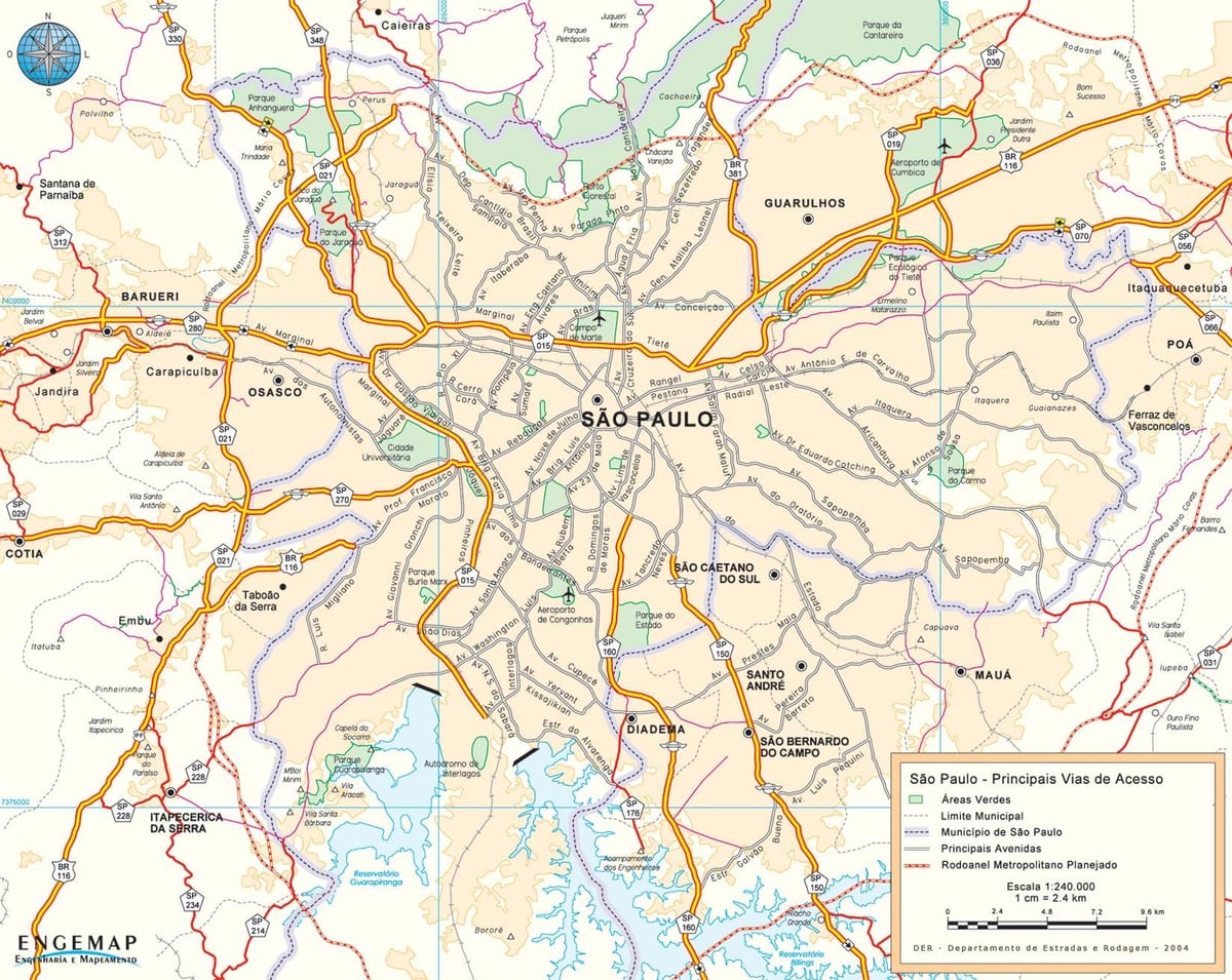 Карта на пътищата Сао Пауло