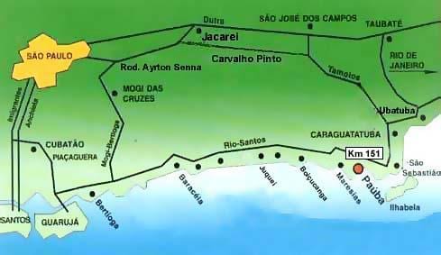 Карта на Сан Пауло плажове