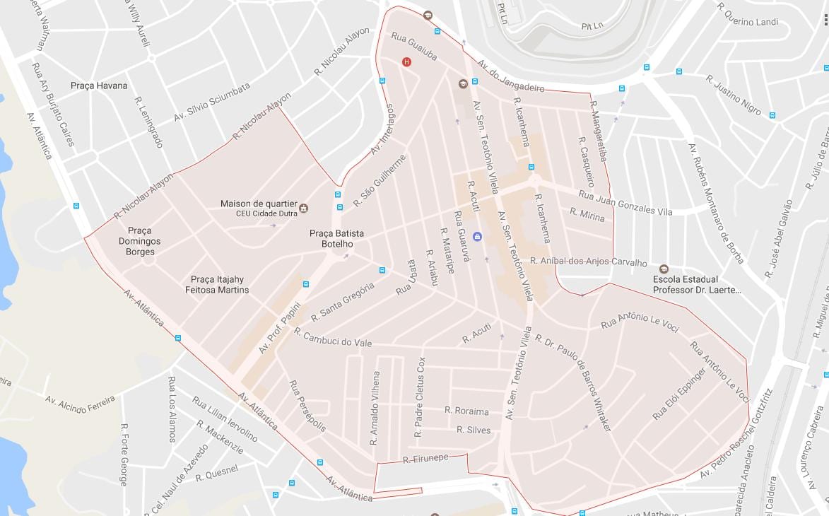 Карта на Сан Пауло Дутра