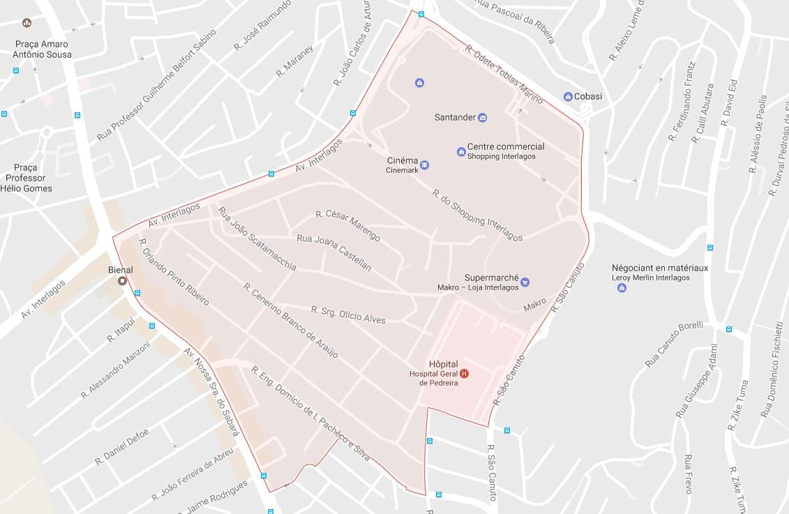 Карта На Campo Grande-Сао Пауло