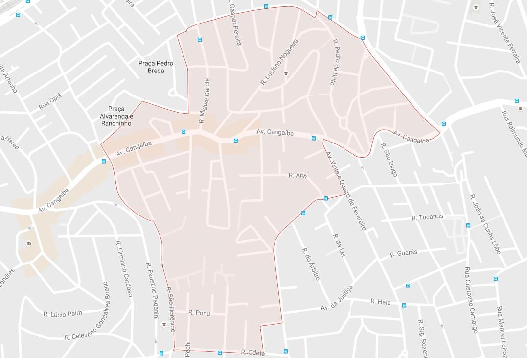 Карта На Сан Пауло Cangaíba