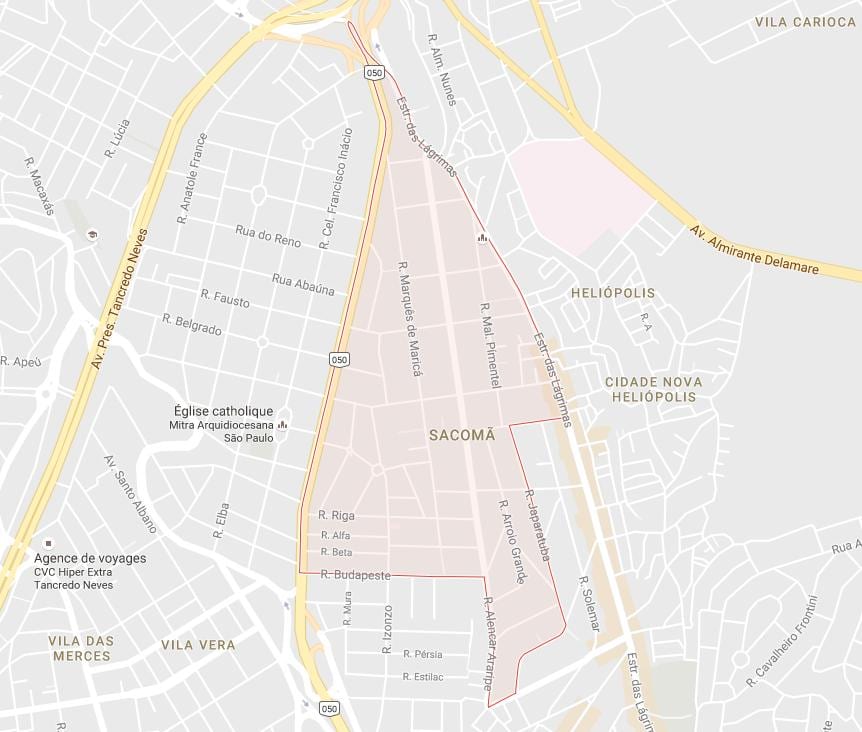 Карта На Сан Пауло Sacomã