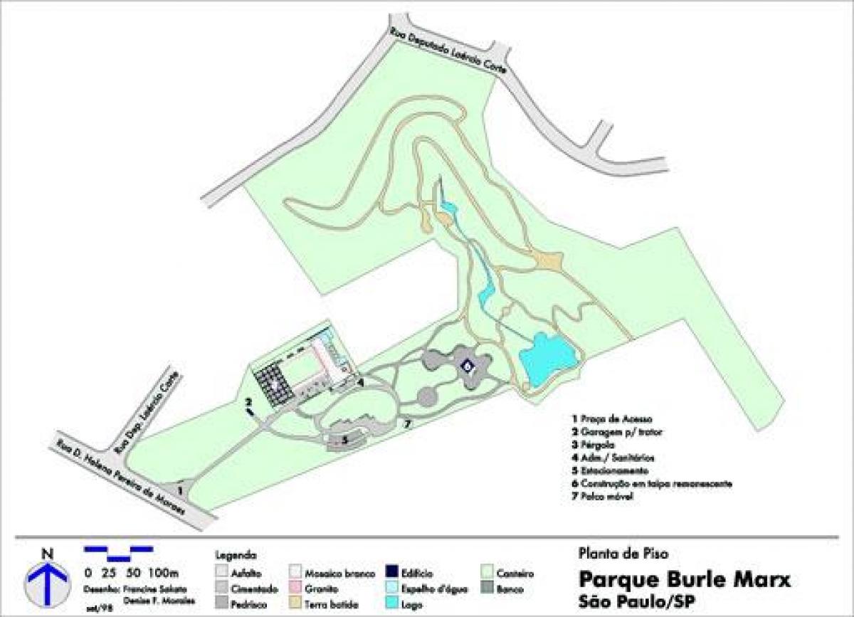 Карта на парка на Роберто Бурле-Маркс