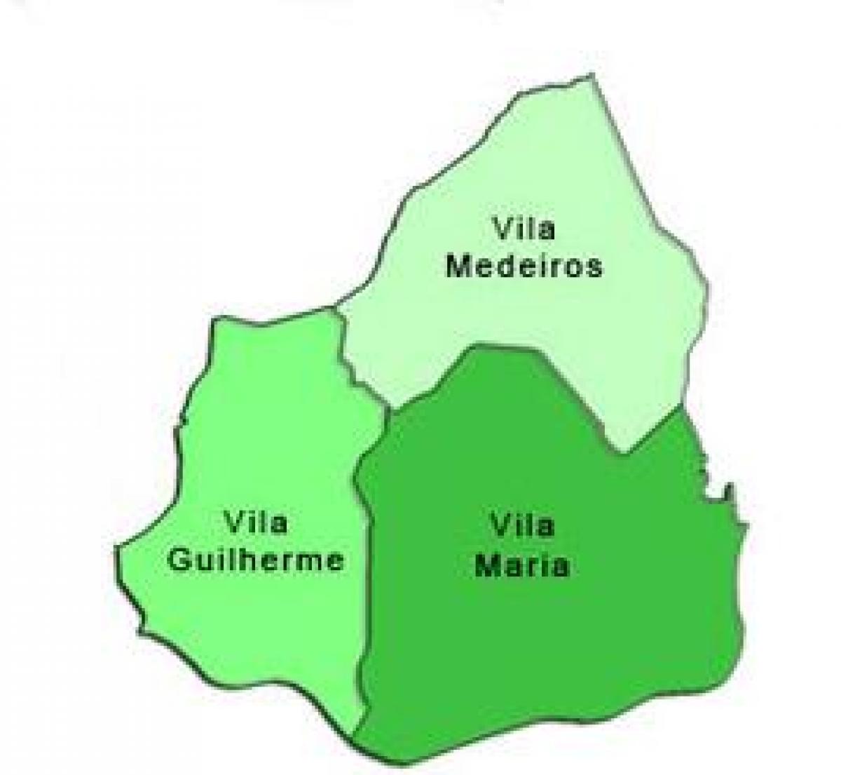 Карта на Вила Мария под-префектура