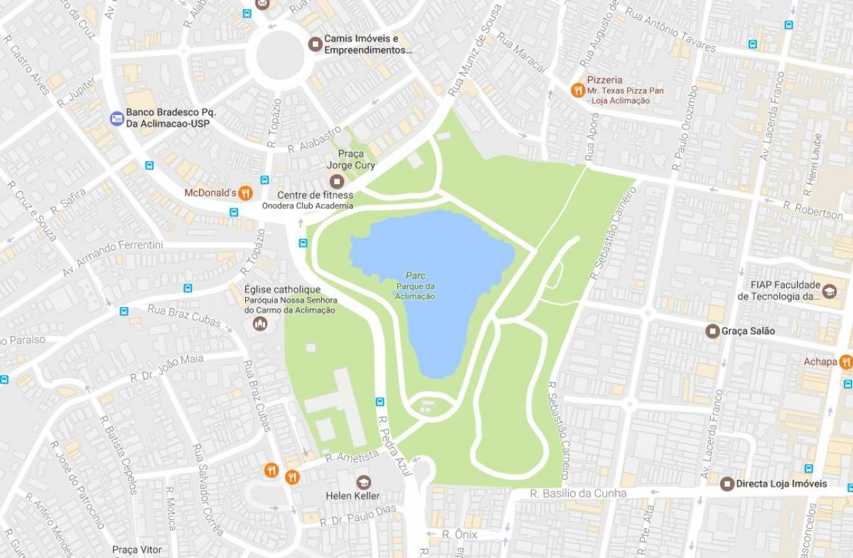 Карта парк аклиматизация на Сао Пауло