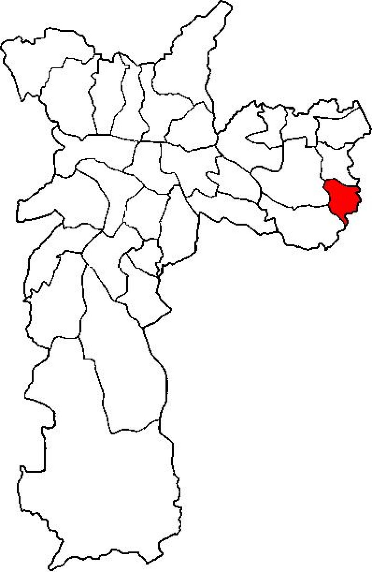 Карта на район Сидаде Тирадентесе