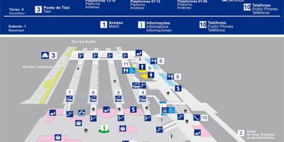 Карта на автогара Жабакара - горния етаж