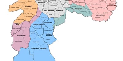 Карта на административна зона на Сао Пауло