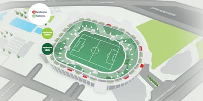 Карта на Алианц Парк - горните трибуни