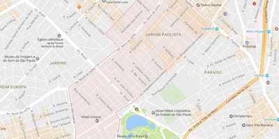 Карта Жардим Paulista-Сао Пауло