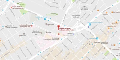 Карта на Институт за рака в Сао Пауло