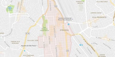 Карта Ипиранга-Сао Пауло