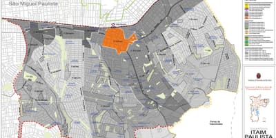Карта Итайн Паулисте - Curuçá Вила-Сао Паоло - прихващане на земята