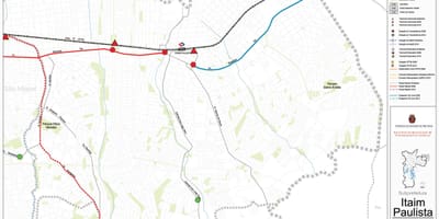 Карта Итайн Паулисте - Curuçá Вила-Сао Паоло - обществен транспорт