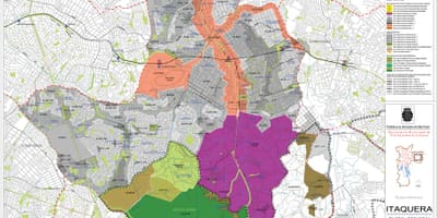 Карта Итакере Сао Пауло - прихващане на земята